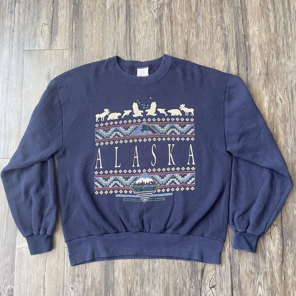 Alaska Graphic Crewneck Sweatshirt - Navy